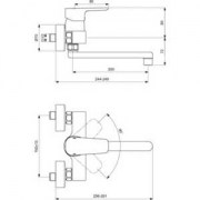 Μπαταρία κουζίνας IDEAL STANDARD CERAPLAN 3 επίτοιχη